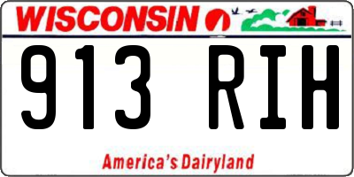 WI license plate 913RIH