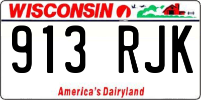 WI license plate 913RJK