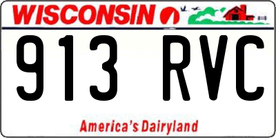 WI license plate 913RVC