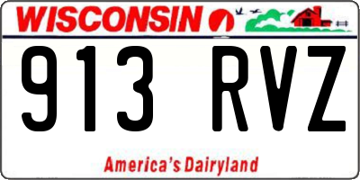 WI license plate 913RVZ