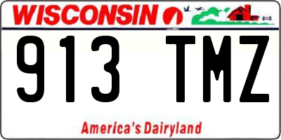WI license plate 913TMZ