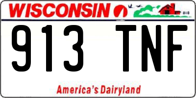 WI license plate 913TNF