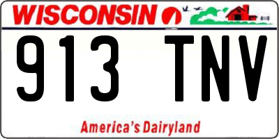 WI license plate 913TNV