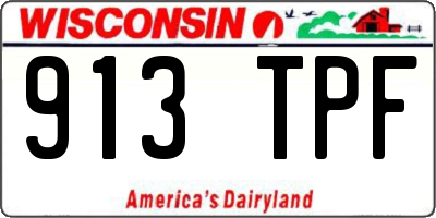 WI license plate 913TPF