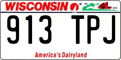 WI license plate 913TPJ
