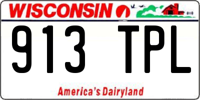 WI license plate 913TPL