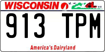 WI license plate 913TPM