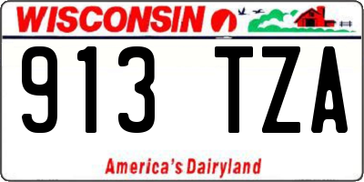 WI license plate 913TZA
