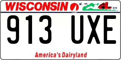 WI license plate 913UXE