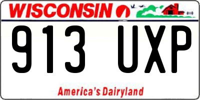 WI license plate 913UXP