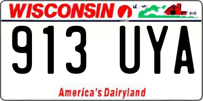 WI license plate 913UYA