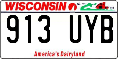 WI license plate 913UYB