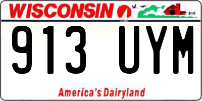 WI license plate 913UYM