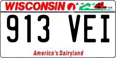 WI license plate 913VEI