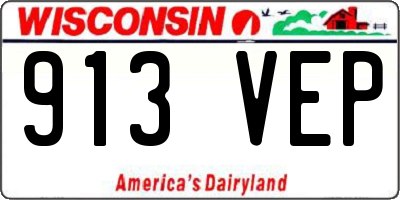 WI license plate 913VEP