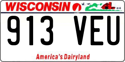 WI license plate 913VEU