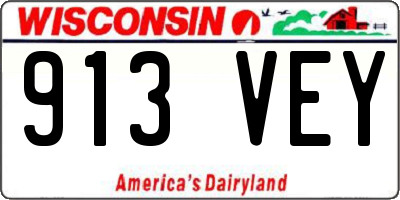 WI license plate 913VEY