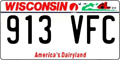 WI license plate 913VFC