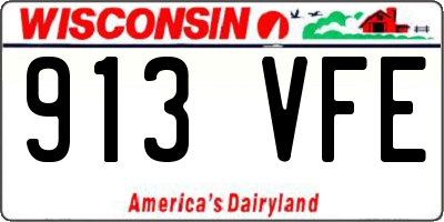 WI license plate 913VFE
