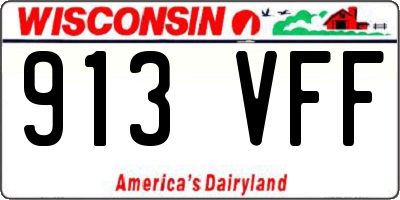 WI license plate 913VFF
