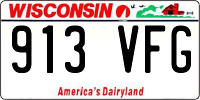 WI license plate 913VFG