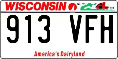 WI license plate 913VFH