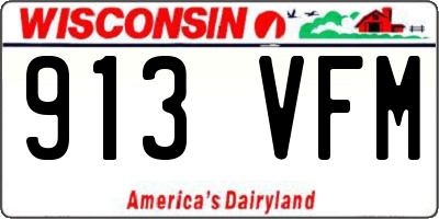 WI license plate 913VFM