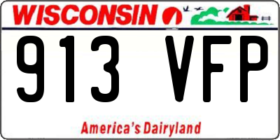 WI license plate 913VFP