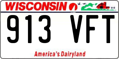 WI license plate 913VFT
