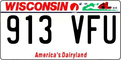 WI license plate 913VFU