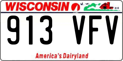 WI license plate 913VFV