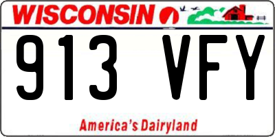 WI license plate 913VFY