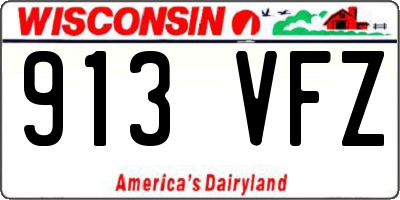 WI license plate 913VFZ