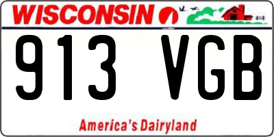 WI license plate 913VGB