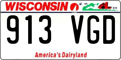 WI license plate 913VGD