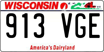 WI license plate 913VGE
