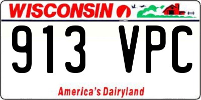 WI license plate 913VPC