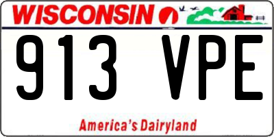 WI license plate 913VPE