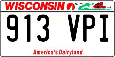 WI license plate 913VPI