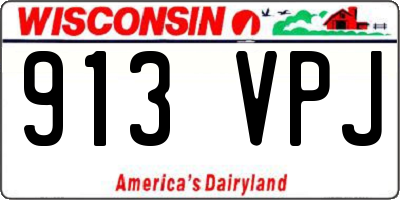 WI license plate 913VPJ