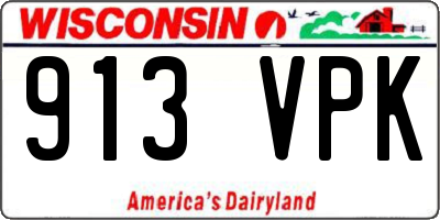 WI license plate 913VPK
