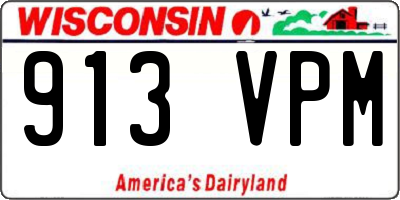 WI license plate 913VPM