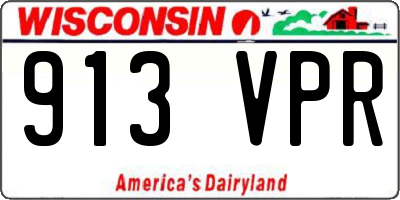 WI license plate 913VPR