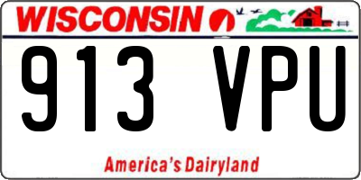 WI license plate 913VPU