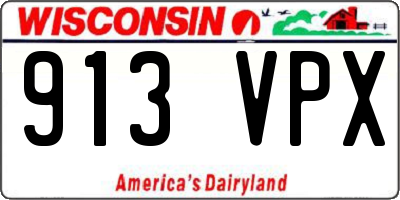 WI license plate 913VPX