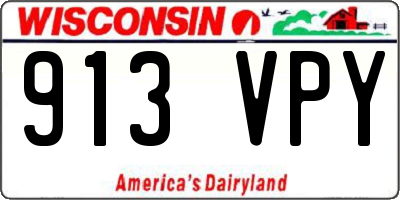 WI license plate 913VPY