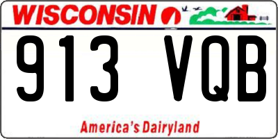 WI license plate 913VQB