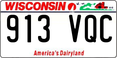 WI license plate 913VQC