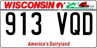 WI license plate 913VQD