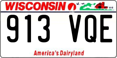 WI license plate 913VQE